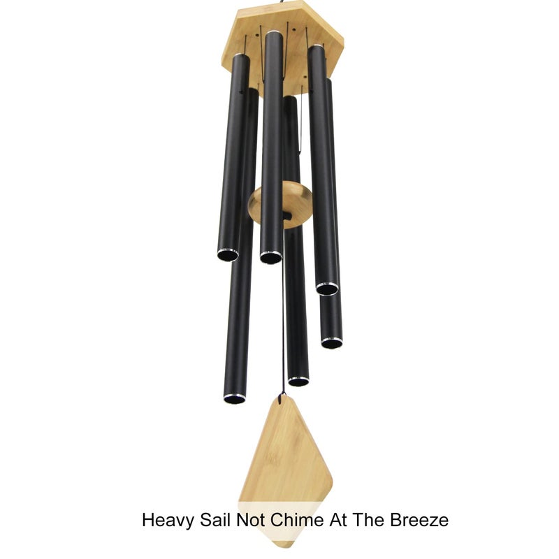 Howarmer Wind Chimes Outdoor Large Deep Tone, 36 Inches Sympathy WindChimes Outdoor Memorial Windchime for Mom/Housewarming/Christmas, Black Wind Chime for Outside Garden, Patio, Home Decor - Image 5